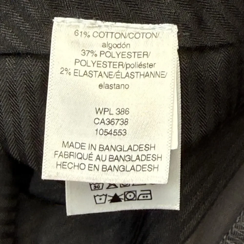 Haggar Men’s No Iron Straight-Fit Flat-Front Pants Dark GREY 40x29 $70